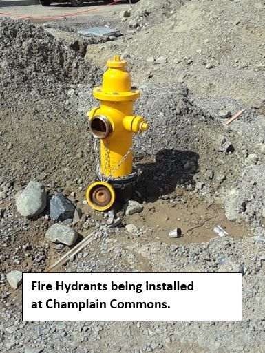 Fire Hydrants installed at Champlain Commons