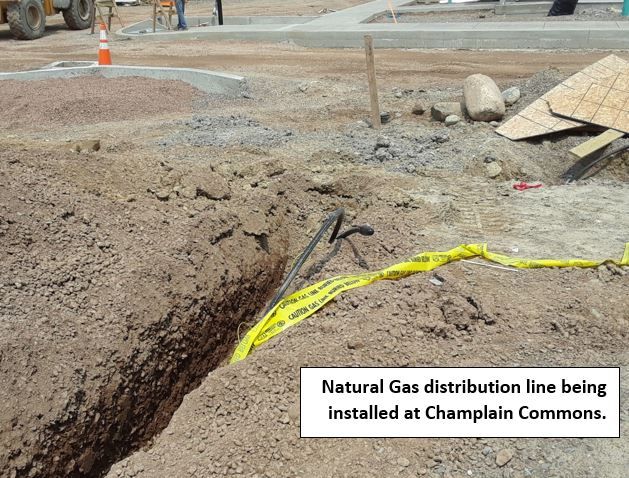 Natural Gas installation at Champlain Commons